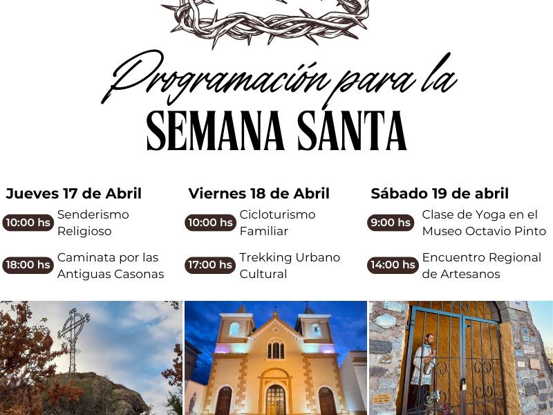 Villa del Totoral se prepara para vivir una Semana Santa colmada de actividades culturales, espirituales y recreativas
