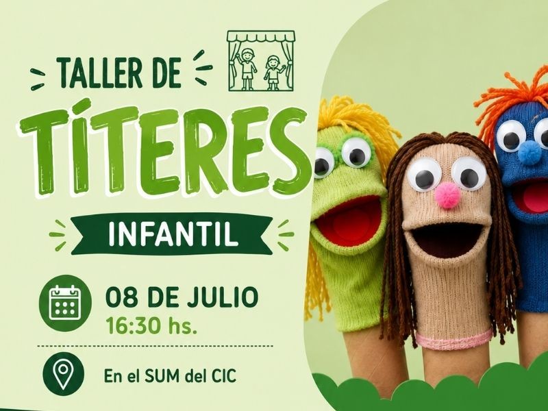 Abren las inscripciones para el Taller Infantil de Títeres